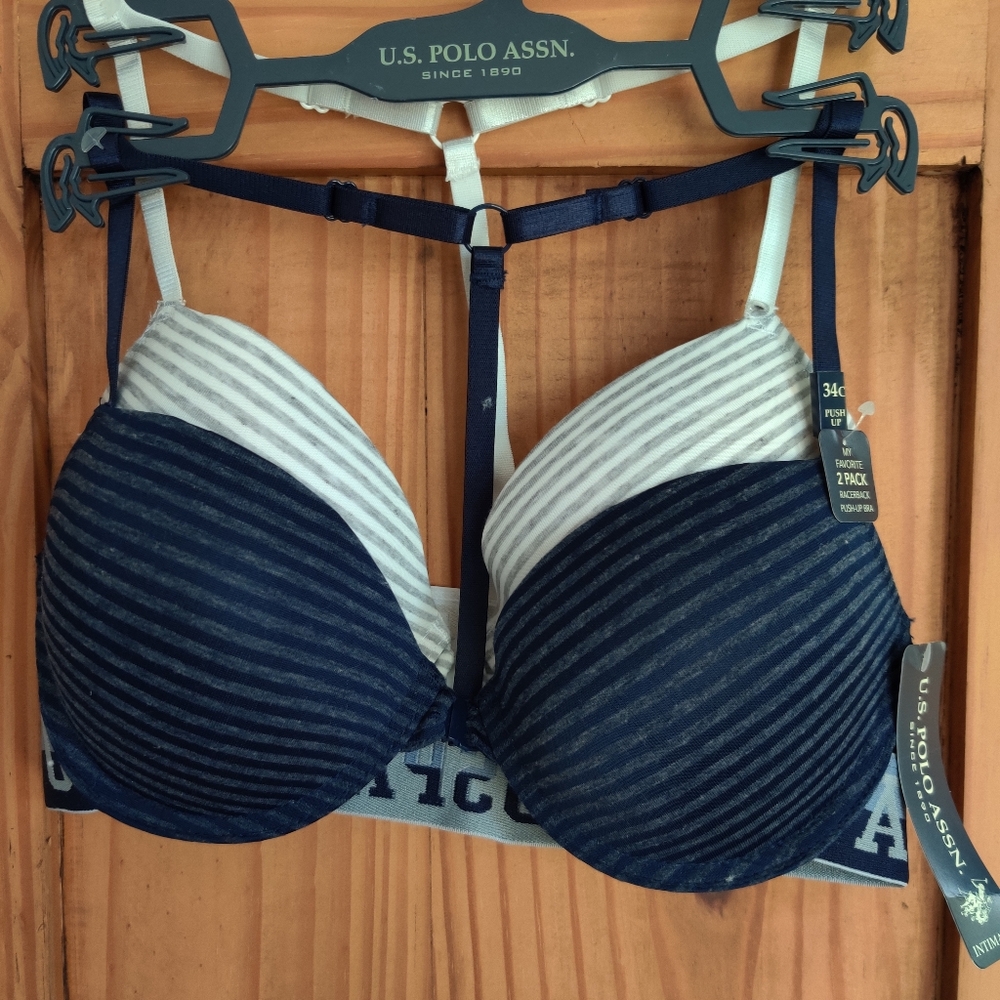 US Polo Assn. pushup bras sz 34C